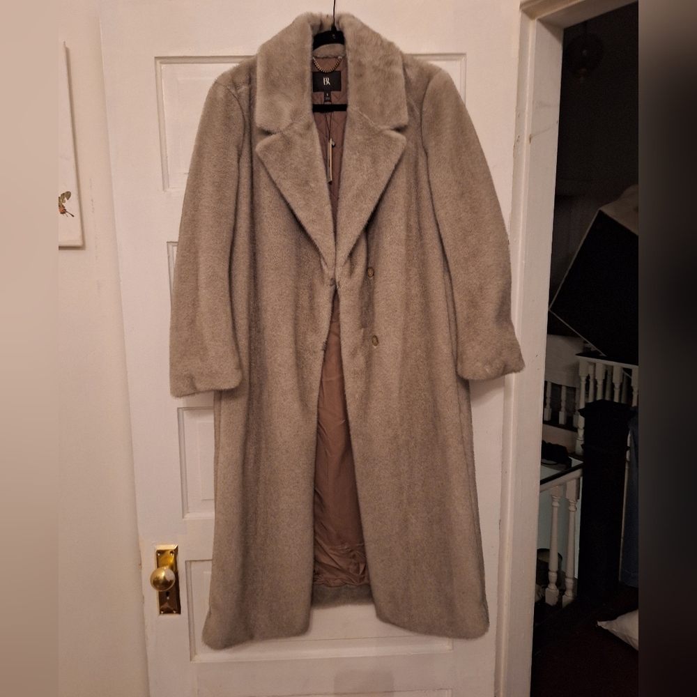 Banana republic faux fir coat